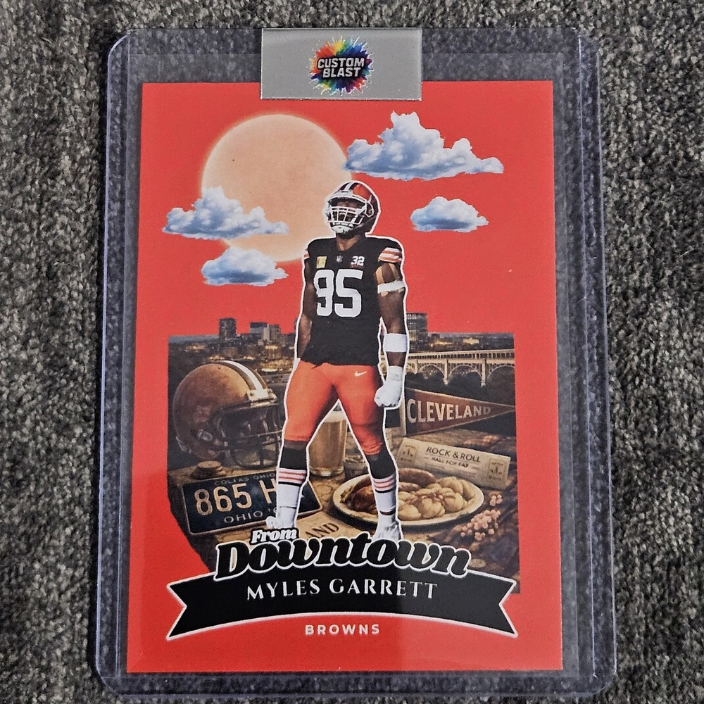 Myles Garrett CUSTOM From Downtown Football Card Cleveland Browns